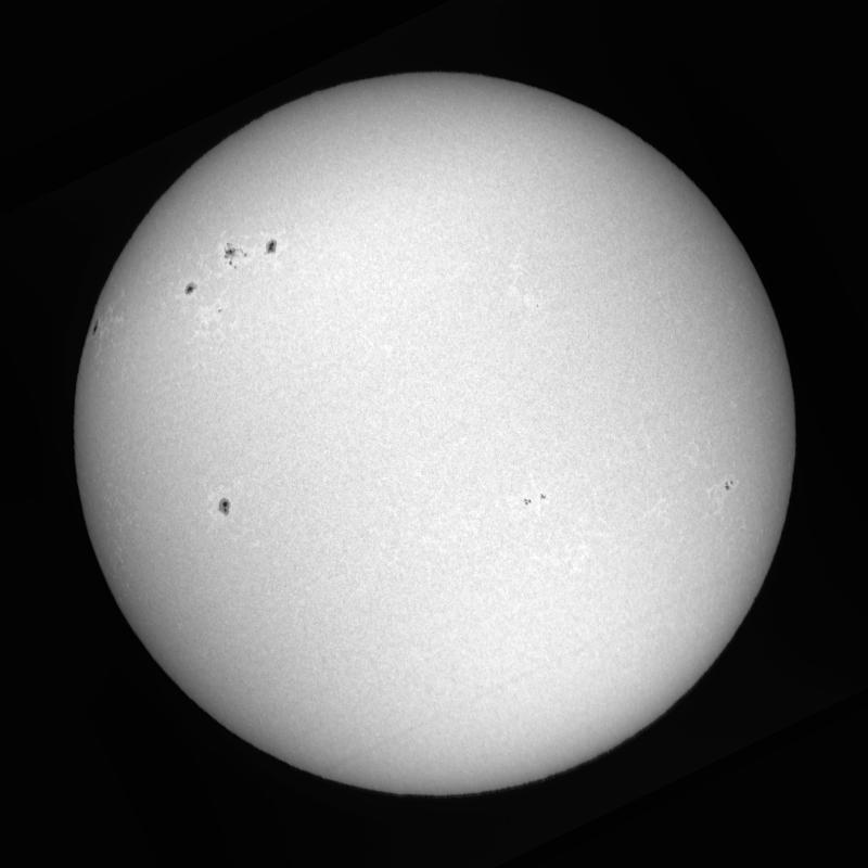 Processed solar disk (continuum)