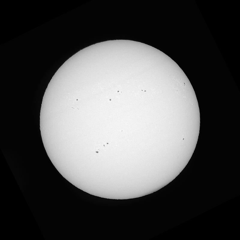 Disque solaire traité (continuum)
