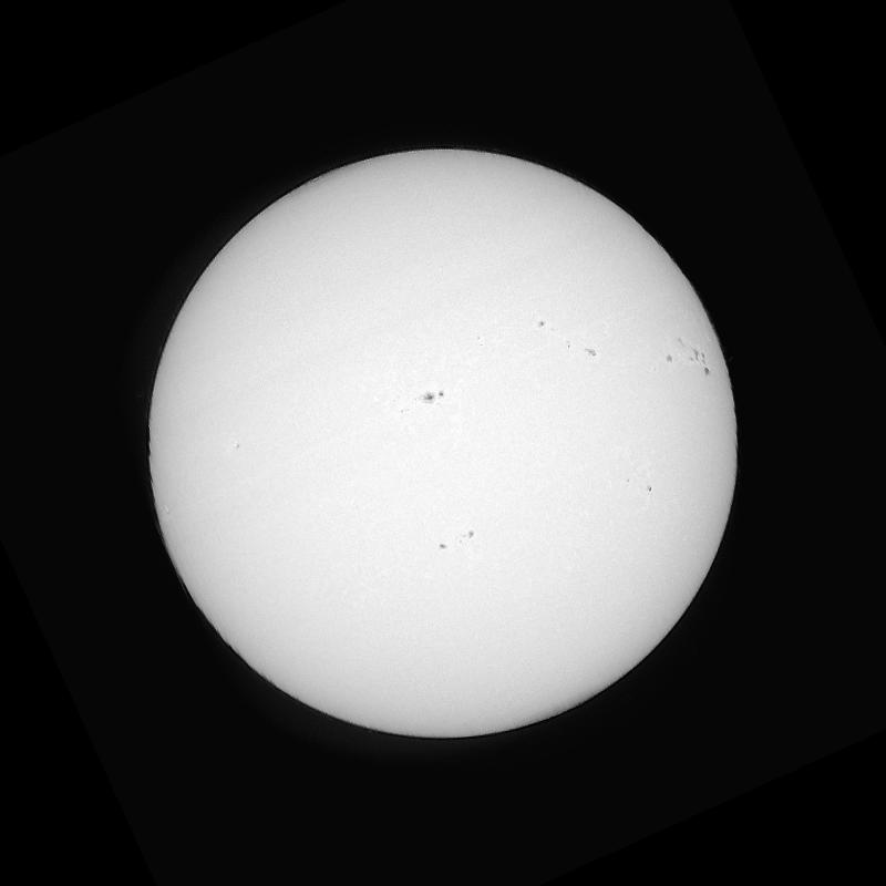 Disque solaire traité (continuum)