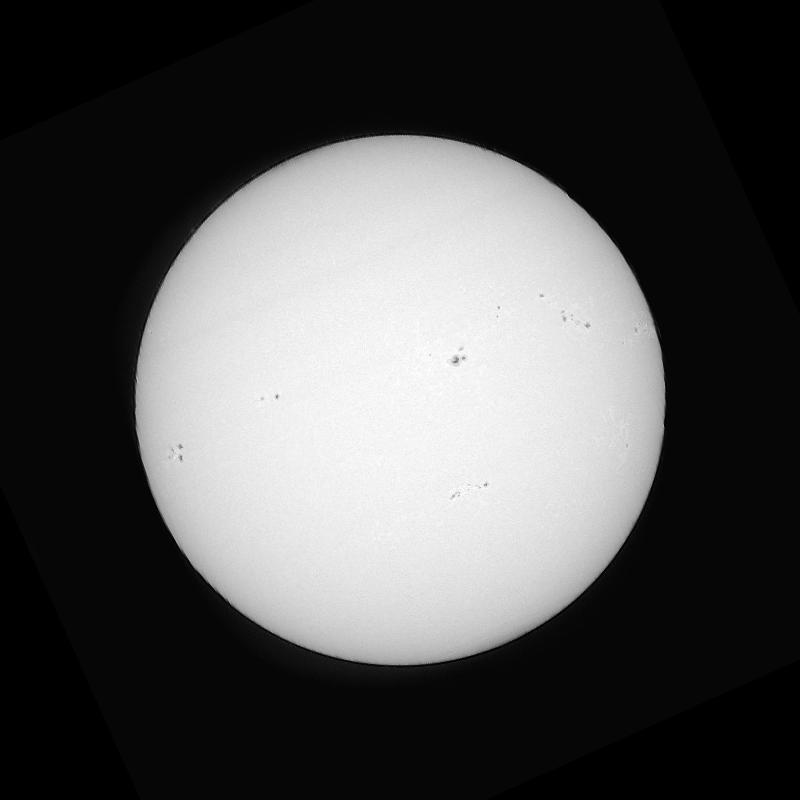 Disque solaire traité (continuum)
