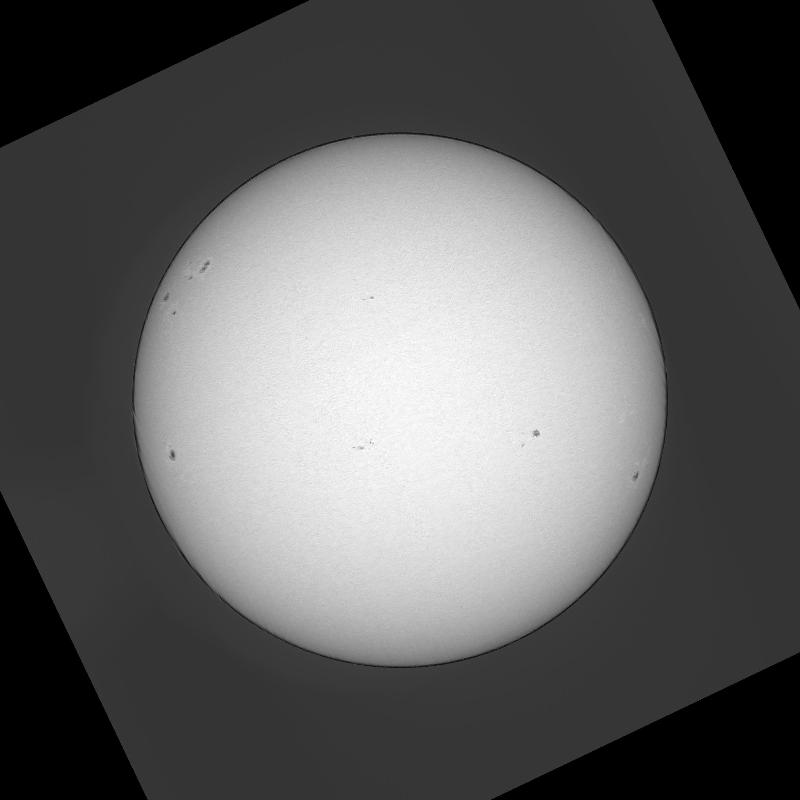 Disque solaire traité (continuum)